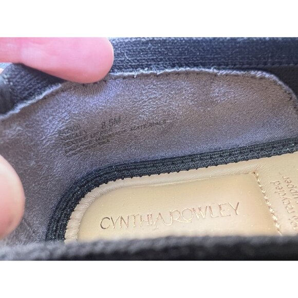 Cynthia Rowley Black Flats Size 8.5 Comfort Cushioned Slip On Work Shoes - Picture 5 of 7